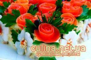Рецепты салатов на день рождения - Розы