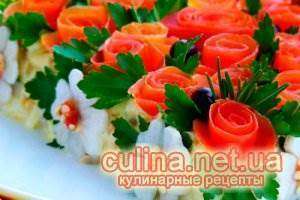 Рецепты салатов на день рождения - Розы