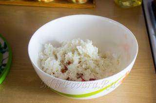 Салат из крабовых палочек с рисом