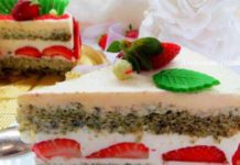Мятный торт с клубникой