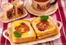 Горячие бутерброды с окороком, помидорами и яйцами