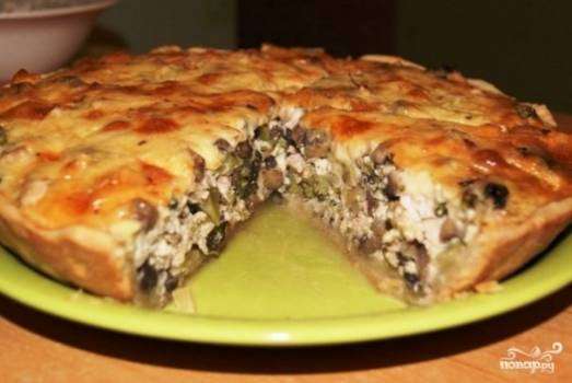 Лоранский пирог с курицей, грибами и брокколи - пошаговый рецепт с фото на Повар.ру