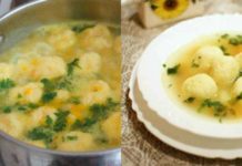 Суп с сырными шариками