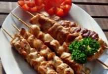 Шашлык из куриного филе в духовке Шашлык из куриного филе в духовке